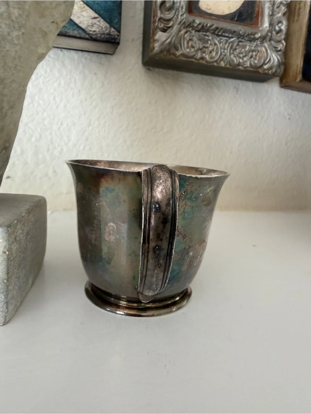 Vintage Jezler 800 Solid Silver Christening Cup Taufbecher Swiss Mid Century